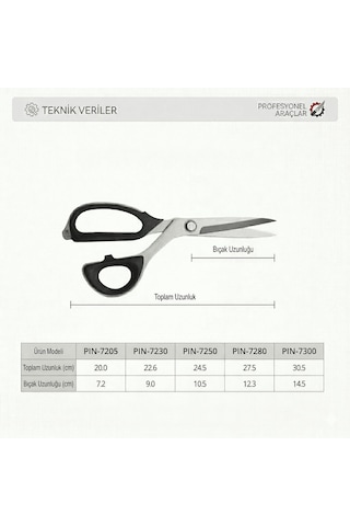Yüksek Teknoloji Titanyum Profesyonel Terzi Makası 10 İnç / Pın-7250 10"