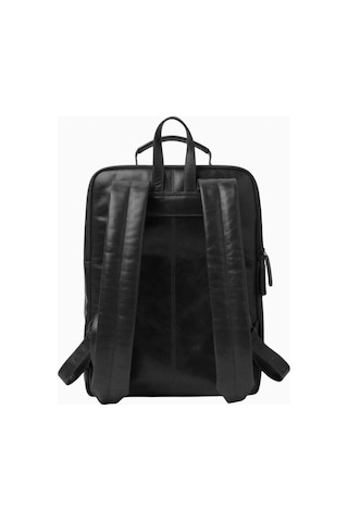 Ryoko Soho Urbanist Slim Full Grain Deri Unisex Sırt Çantası Siyah 2
