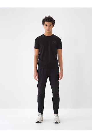 Xint Siyah Pamuk Dokulu Slim Fit Tişört 502122