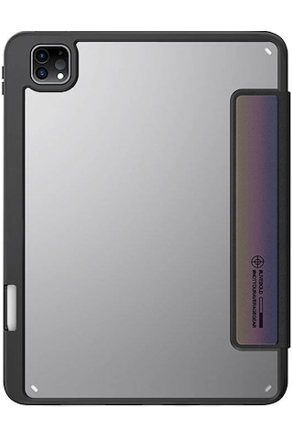 Apple Uyumlu iPad Pro 11 2024 Kılıf Skinarma Holografik Tasarım Arkası Şeffaf Magnetik Kira Kobai Kılıf Colorful