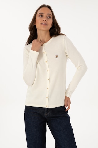 U.s. Polo Assn. Kadın Hırka Triko 50307737-vr256 İnci