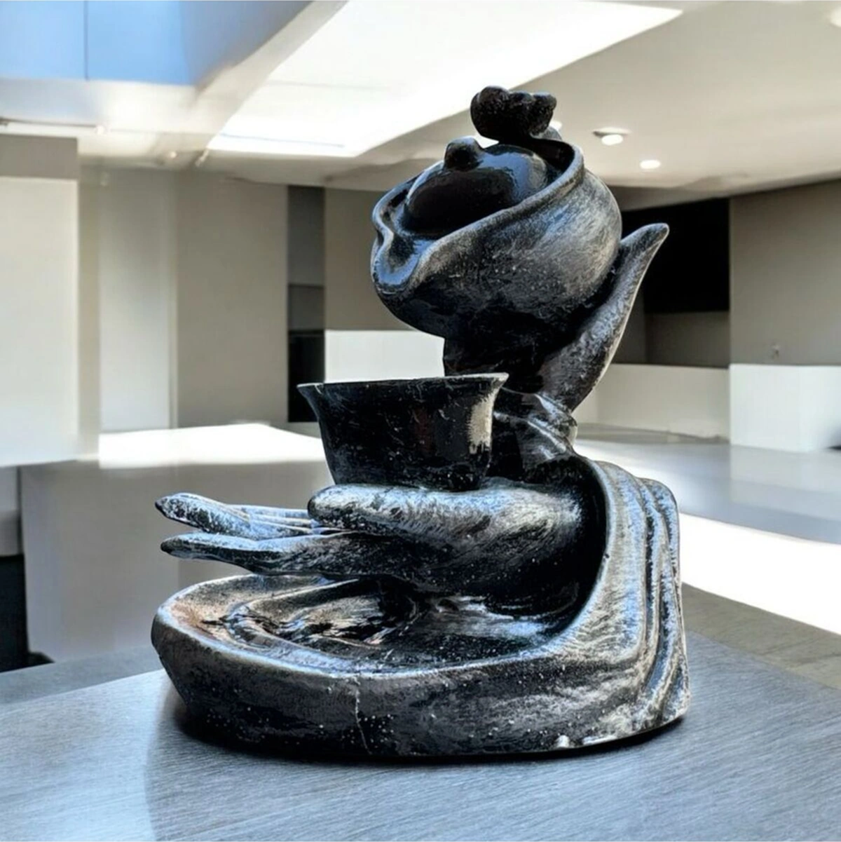 Dekoratif Polyester Tütsülük Biblo Gümüş Eskitme