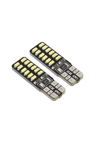 T10 Dipsiz W5w Canbus 24 Ledli Beyaz Park Plaka Ampulü 10 Adet