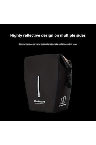 Willowhaven Gray 1 Adet Büyük 4.76gal Dayanıklı Bisiklet Arka Koltuk Çantası Reflektif Şeritli Çok Renk Seçeneği Haki