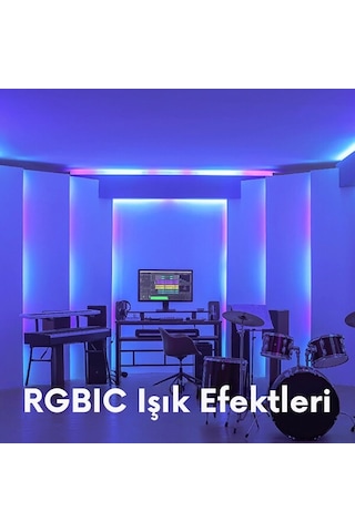 Govee Led Şerit Işık M1 5 Metre Wi-fi Ve Bluetooth Destekli, Alexa Ve Google Assistant Uyumlu H61e Çok Renkli