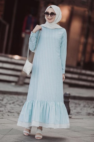 Pastelastore Neva Kadın Elbise Maxi Boy 1020-1 Mint Yeşili