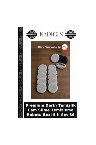 Premium Derin Temizlik Cam Silme Temizleme Robotu Bezi 5 Li Set S9 Çok Renkli