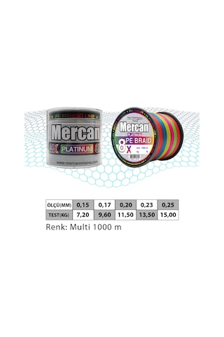 Pe Örgü Multıcolor 8X İp 1000 M Misina