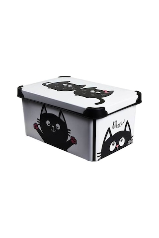 Style Box Meow Desenli 10 L Saklama Kutusu Çok Renkli