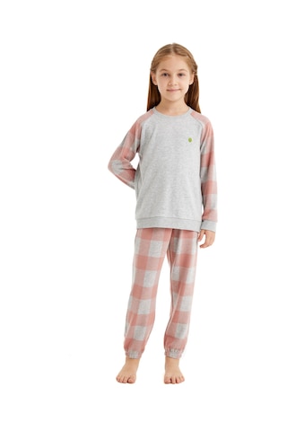 Kız Çocuk Pijama Takımı 60516 - Gri Melanj