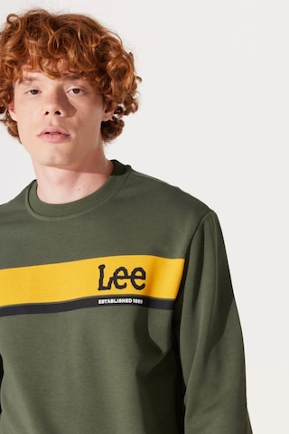 Lee Bisiklet Yaka Regular Fit Haki Erkek Sweatshirt L232501801 001