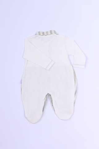 Hçm Erkek Bebek Yakalı Tulum Balık Baskılı B80 Krem