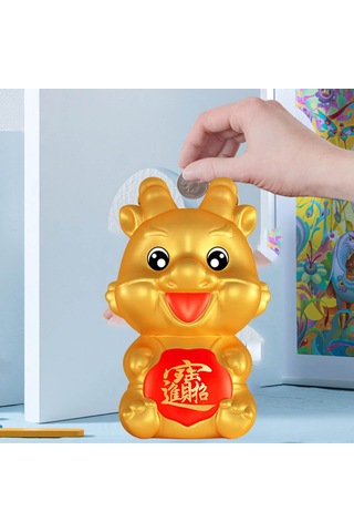Plastik Dragon Piggy Bank Yaratıcı Dragon Heykeli Para Kutusu Çocuklar İçin Nakit Para Depolama Doğum Günü Yeni Yıl Hediyeleri B