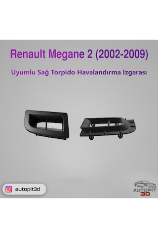 Renault Megane 2 2002-2009 Uyumlu Sağ Torpido Havalandırma Izgarası