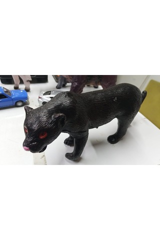 Plastik Oyuncak Hayvan Büyük Boy Kara Panter 17 Cm