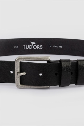 Tudors Hakiki Deri Erkek Siyah Kemer-24602-siyah Siyah