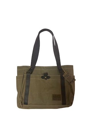 Vintage Salaş Design Su Geçirmez Kanvas Deri Günlük Okul Gezi Omuz Kol Çantası 35x28cm Kahverengi