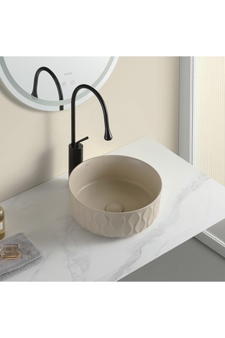 Ey-4750mk Mat Cappucino Tezgah Üstü Lavabo Renkli
