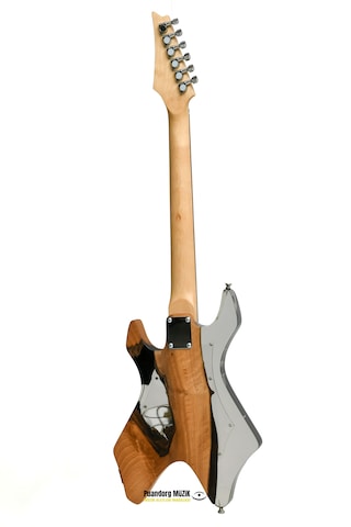 Elektro Gitar X Kasa Custom Epoksi & Yıllanmış Ağaç Kişiye Özel Yıllanmış Ceviz Şeffaf