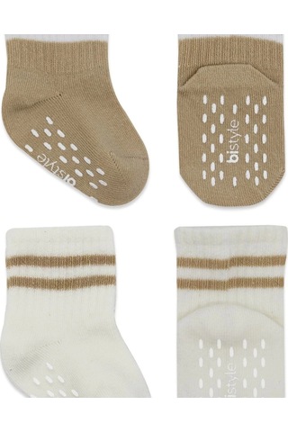 Bistyle Çemberli Kaymaz Soket Çorap 2'li Bs10125 Bej-ekru Bej-ekru Bej - Ekru