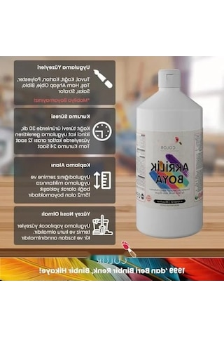 Dayanıklı Lacivert Akrilik Boya - 1000 Gr 0.2 L
