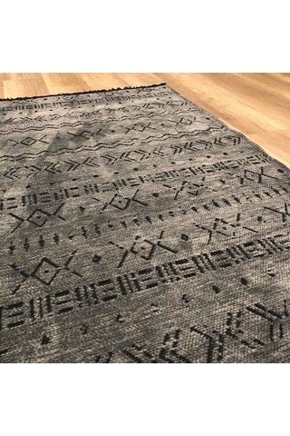 Hoom Rugs Prestij Eko 343 Antrasit Dekoratif Yıkanabilir Kilim
