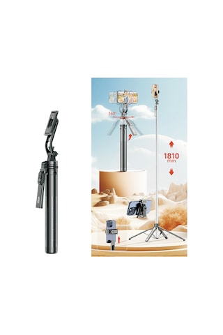 Kumandalı Selfi Çubuğu Ve Tripod Go-des Gd-st89 360 Derece Dönebilen Max 181 Cm Siyah