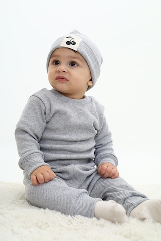 My Kids Wear Fitilli Unisex Bebek - Çocuk Üçlü Takım Krem - Kırmızı