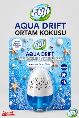 Ilgaz Fuji Okyanus Esintili Araç, Wc, Oda Ve Ortam Kokusu 100 Ml Aqua Drift Kalıcı Kavanoz Koku