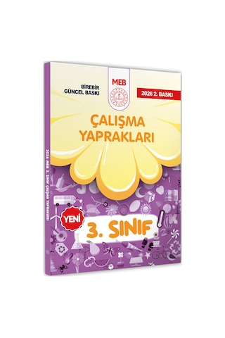 2026 MEB İlkokul 3.Sınıf Çalışma Yaprakları TÜM DERSLER Etkinlikli Eğlenceli S. Bankası BASKI ÜCRETİ