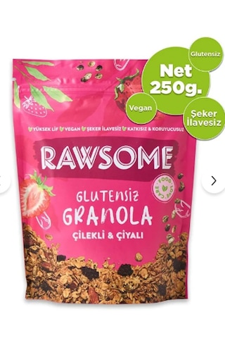 Glutensiz Çilekli & Çiyalı Granola 250 G
