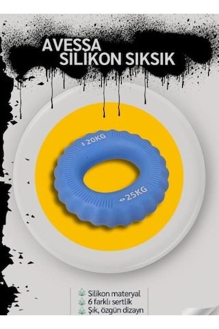 Avessa Silikon El Sıksık Rehabilitasyon Ve Spor İçin İdeal Silikon El Egzersiz Halkası Çok Renkli