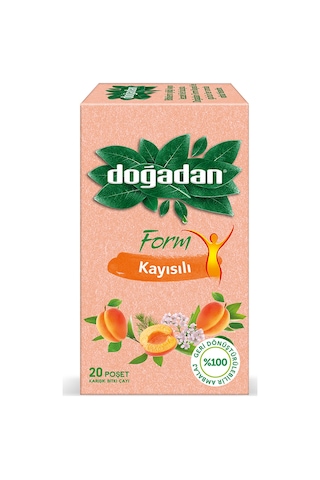 Doğadan Form Kayısılı Süzen Poşet Çay 20'li 50 G