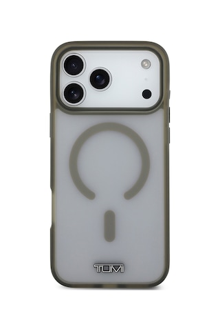 Apple Uyumlu iPhone 17 Pro Max Kılıf Tumı Lisanslı M-safe Özellikli Buzlu Transparan Kapak Haki Haki