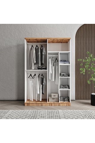 Rosa 4 Kapaklı Komple Mdf Gardırop - Elbise Dolabı