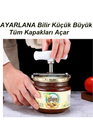 Tüm Kapaklara Uyumlu Kavanoz Kapağı Açacağı Ölçülü Uyarlanabilir Pratik Konserve Şişe Kapak Açıcı Karışık Renk