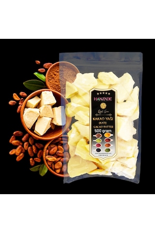 Hanzade Bitkisel Yenilebilir Saf Katı Kakao Yağı 500 G