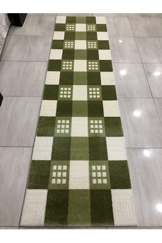 Saray Halı Samyeli 10854 Wy 80X300 Krem Yeşil 3 Metre Yolluk !