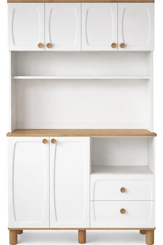 Lizbon Kahve Köşesi + Çok Amaçlı Raflı Kapaklı Dolap - 120cm Renkli