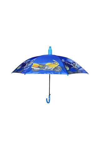 Bardaklı Korumalı Erkek Çocuk Mavi Baskılı Şemsiye 709662