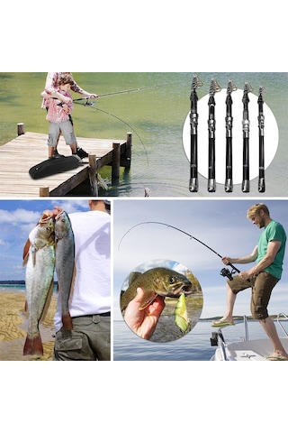 Taşınabilir Hafif Olta Karbon Fiber Teleskopik Olta Ultra Hassas Deniz Tuzlu Su Tatlı Su Olta - Tip 4