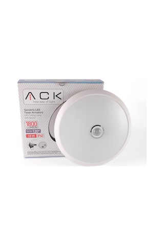Ack 18w 6500k Sensorlu Led Tavan Armaturu Acil Kitli Beyaz