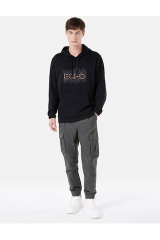 Colin's Colins Regular Fit Baskılı Siyah Erkek Sweatshirt Cl1067464 Siyah