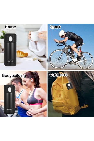 Kosona 304 Çelik Siyah 300ml Evrensel Kullanimlı Vakuum Isı Saklama Termos Bardak Aı-d97 Diğer