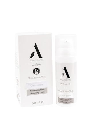 Anatolian Creamozone Nemlendirici Krem Ozon 200x Aloe Vera 15 Spf Güneş Koruyucu Etkili 50 ML