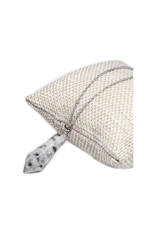 Sertifikalı Gümüş Aparatlı A+ Doğal Ay Taşı Kolye Çok Renkli