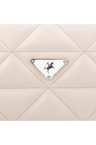 Nas Bag Zincirli Kapitone Çift Gözlü El Ve Çapraz Çanta Kum Dona 21x16 Cm Kum