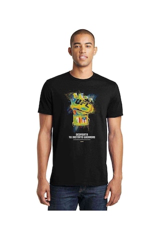 Ufc Despierta Baskılı Siyah Erkek Tshirt
