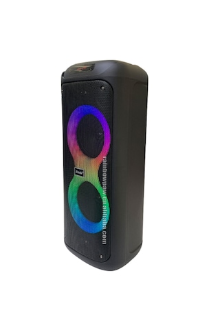 Brodu Bts-2258 Karaoke Taşınabilir Hoparlör Rgb İşık Çift 6.5 İnç Subwoofer Parti Hoparlör Bt Usb Tf Mp3 Çalar Kablosuz Mikrofon