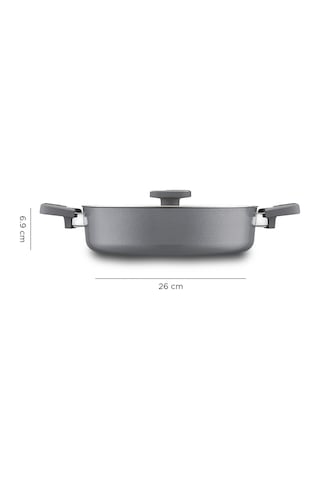 Jumbo Swiss Crystal Grey 7 Parça Tencere Seti Gri